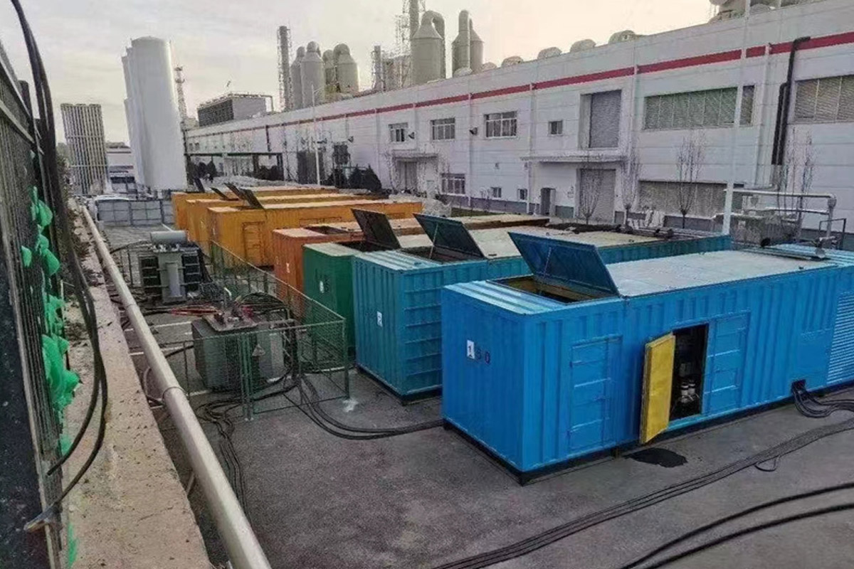 锦山镇发电机租赁施工现场